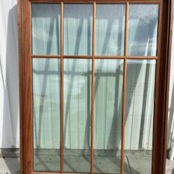 Redwood Dual Pane / 8 Pane Window 70.5” x 51.5”