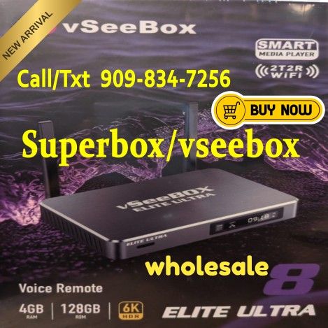VSEEBOX V3PLUS VSEE BOX ELITE ULTRA SUPER TV BOX NEW ARRIVAL 2025 WHOLESALE DIRECT SUPERBOX SUPER BOX 1 YEAR WARRANTY !!