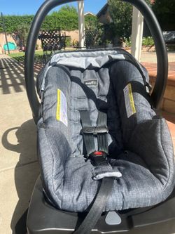 Car seat + base very    Used only every other weekend 80$