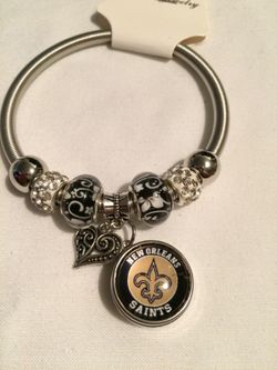 New Orleans Saints Charm Bracelet