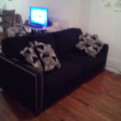 Love Seat Couch (With Brown Coffee Table)