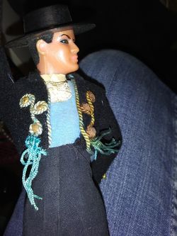 Vintage doll made in spain . orrigional label still on it