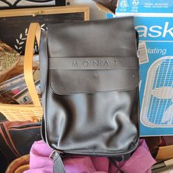MONAT BLACK LEATHER BACKPACK 