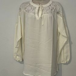 Cure Women Tunic/ Camisole Ivory Summer Lace Plus Size XL.  (AL)