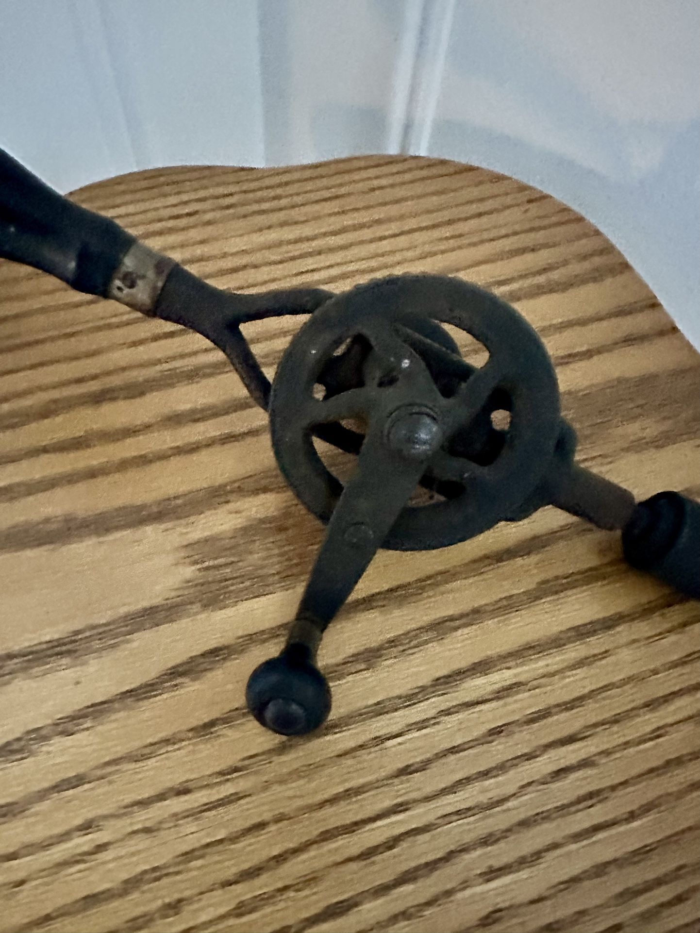 Antique Vintage Craftsman 107.1 Hand Drill With Wooden Handle