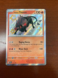 Pokemon, Paldean Tauros - 111/091 - SV: Paldean Fates