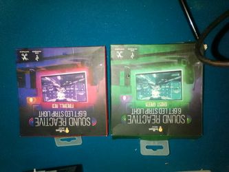 2 Sound reactive 6.6 ft strip lights