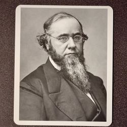 Civil War Union Edwin McMasters Stanton Secretary Of War General Knowledge Card Vintage Collectible Black White Photo Portrait