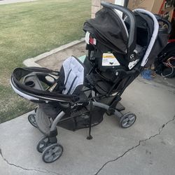 Sit N Stand Baby trend Double Stroller