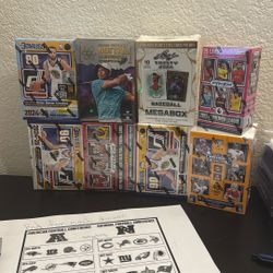 8-Box Sealed Sports Card Bundle - NBA, NFL, Soccer, MLB