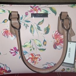 Nine West Floral Medium Size Handbag Purse 