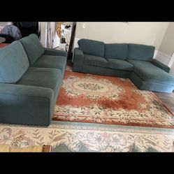 Sea Blue Section Sofa 