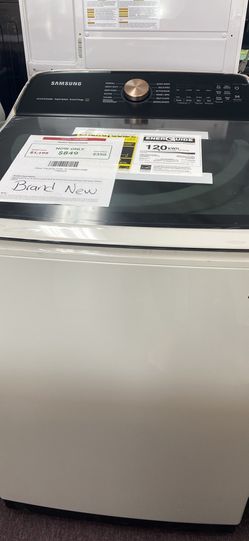 Samsung 1 year warranty  5.5 cu. ft. Extra large capacity Smart Top Loaf Washer with super speed