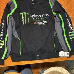 NEW Nascar Racing Monster Energy Drink Promo JH Design Jacket Coat Size XL