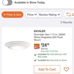 Flush Mount 850 Lumen Dimmable LED Lights