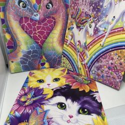 3 Collectible Lisa Frank Pocket Folders ~ New!