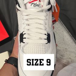 Jordan 4 Retro White Cement  Size 9 