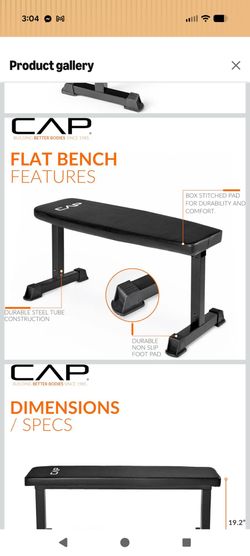 CAP Barbell Flat Weight Bench