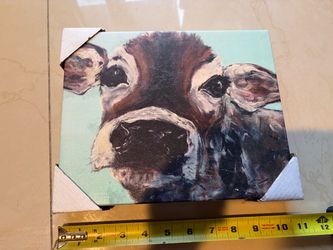 New 10.5x9”  cow print