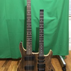 Strandberg Style Double-Neck Guitar w Carrying Bag