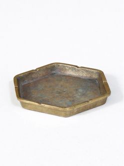 Mid-Century Modern Hexagonal Brass Tray, c.1960's - Delivery Available