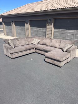 Gray Sectional Couch (Will Deliver For A Fee)