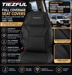 NEW TIEZFUL Full Seat Covers – Toyota Land Cruiser 250 LC(contact info removed)–2025 – Black