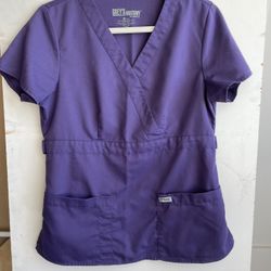 Small Purple Greys Anatomy Scrub Top