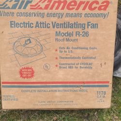 Attic Fan- Roof Mount. 