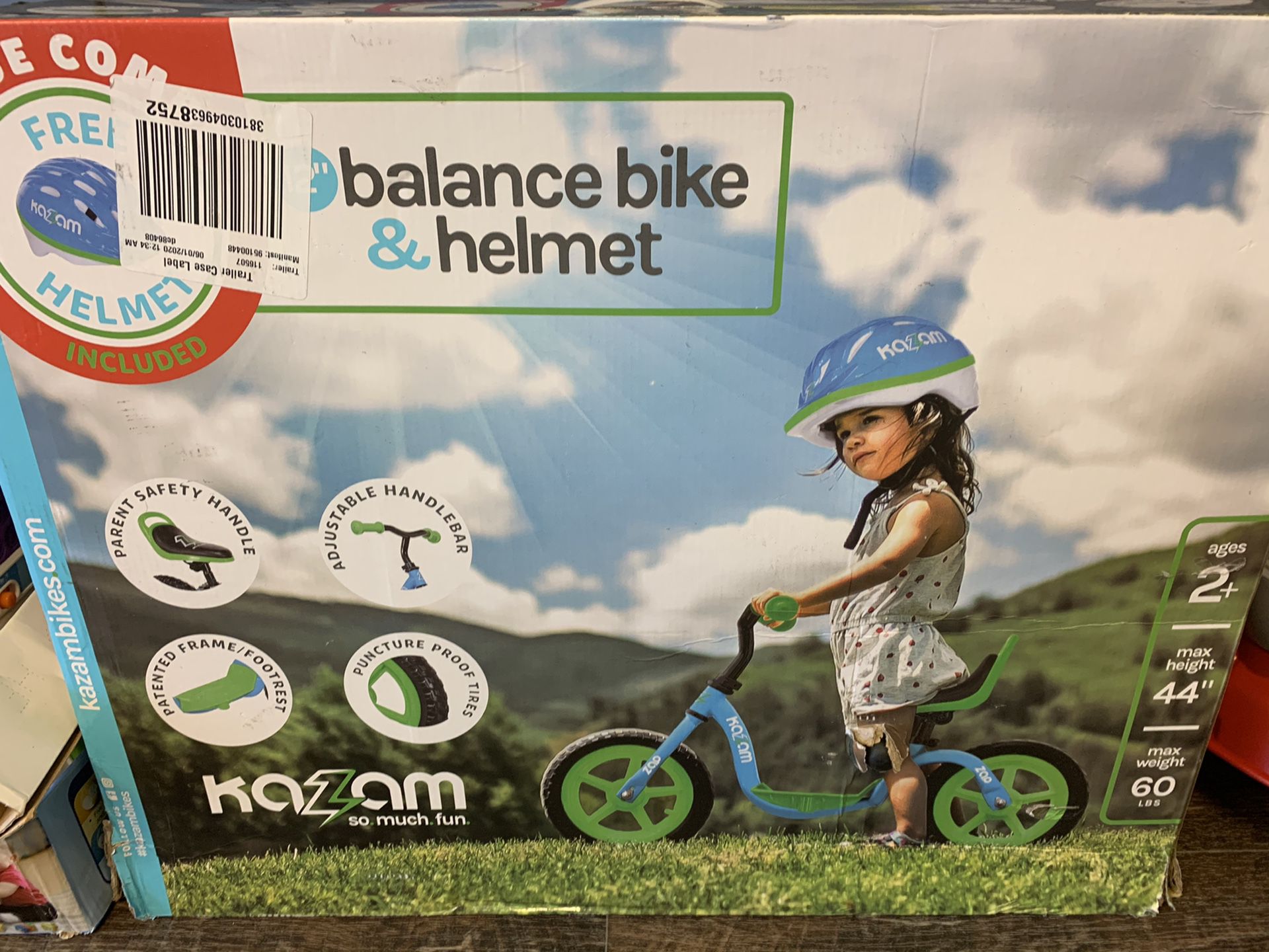 Balance bike& helmet