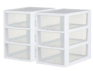 2 Storage Organizers/Nightstand with Drawers