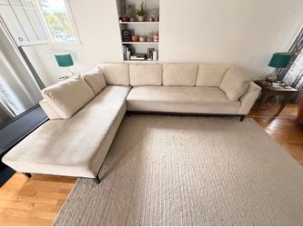 Cream color 2 piece sectional sofa