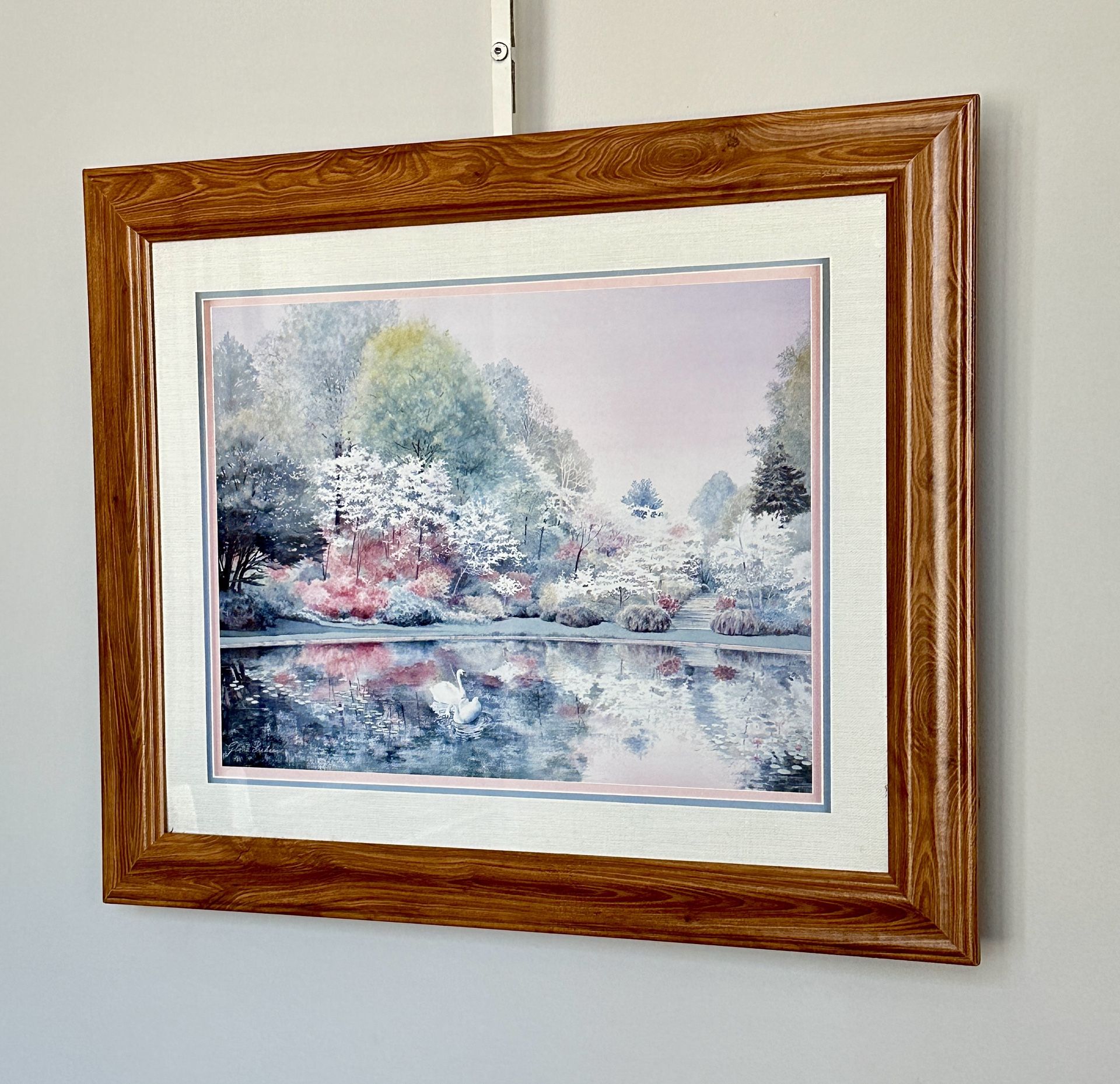 Framed Watercolor Painting Artwork 23.5” X20”