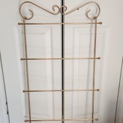 Vintage Gold Mid-Century Wall-Mounted Towel Rack 34” x 16” – 5-Bar Decorative Bathroom Organizer