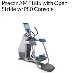 Precor Amt 885 Open Stride w/ P80 Console Elliptical 
