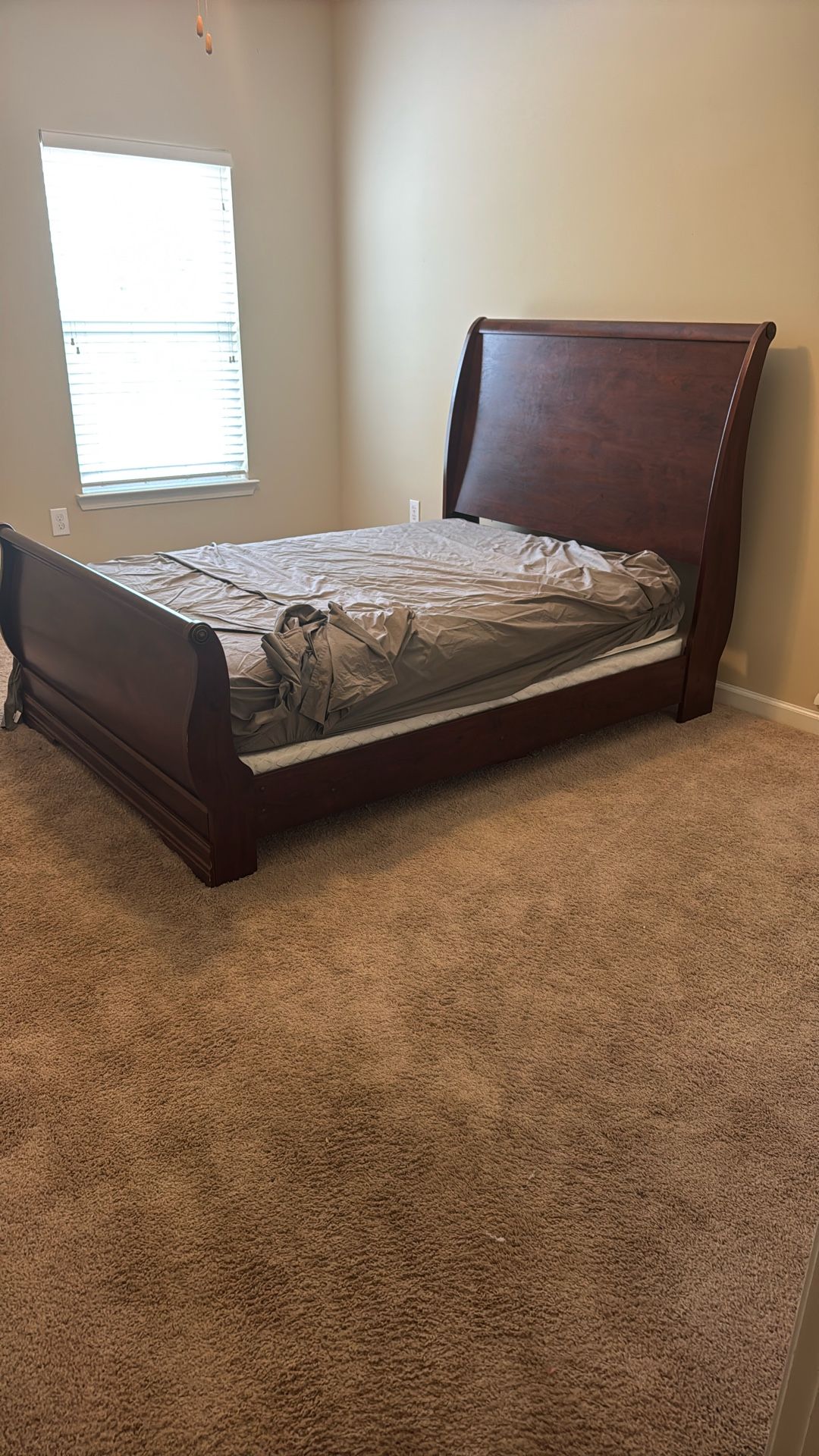 $75 it picked up within the next three hours Full Bed Frame Mat&box