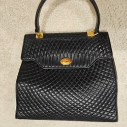 Bally Quilted Lambskin Turnlock Handbag