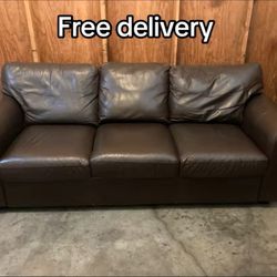 Leather Couch - Free Delivery 