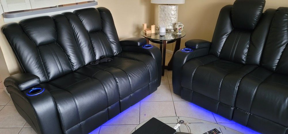 Rooms To Go Home Theater Leather Couches Power Recliners