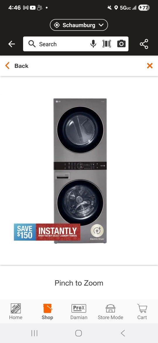 LG
WashTower Stacked SMART Laundry Center