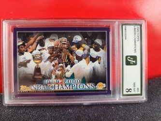 2000 Topps #85 Lakers Champions EJE NM-MT 8
