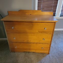 Very Nice Solid Wood 3 Drawer Dresser
