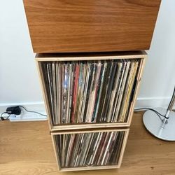 Vinyl Records Stacking Storage Cubes with wheels