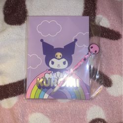 Kuromi Notebook And Pen