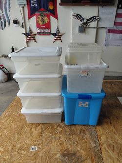 6 storage totes
