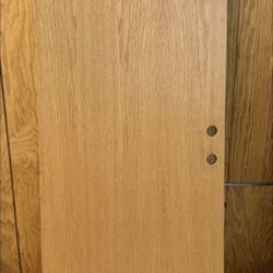 Solid core wood „garage" door