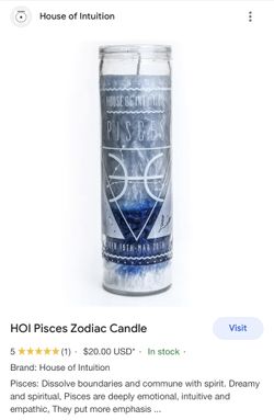 Piscis Zodiac Candle