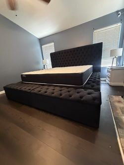New In Box King Bed Frame With Mattress (Read Description Below)