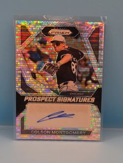 2024 Prizm Colson Montgomery Auto Silver Pulsar/199 Prospect Signatures Whitesox