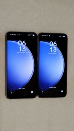 SAMSUNG GALAXY S23 FE 5G 128 GB IN BLACK COLOR PHONES ARE UNLOCKED FOR ANY COMPANY CARRIER 230 EACH.